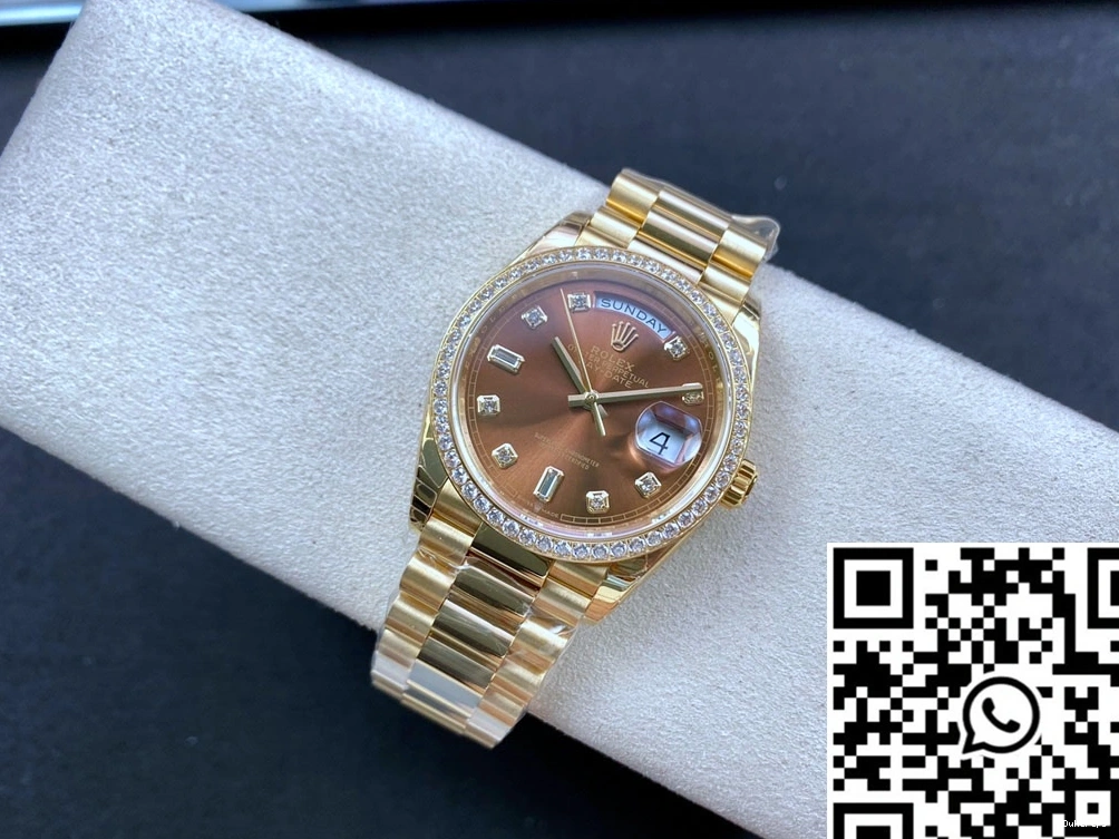 EW M128348RBR-0005 Date Brown Factory Day Dial Rolex 1224